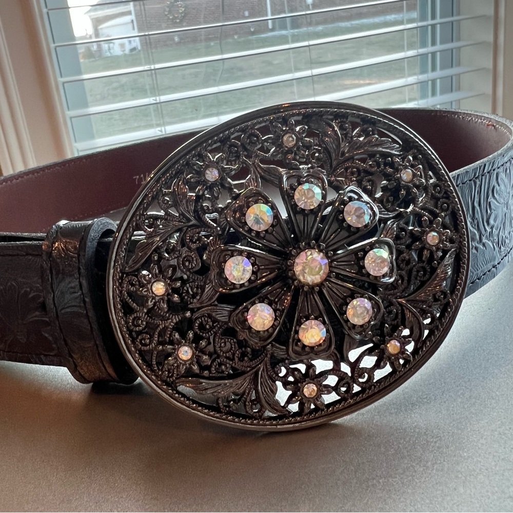 Texas Leather Manufacturing Genuine Leather Western Belt